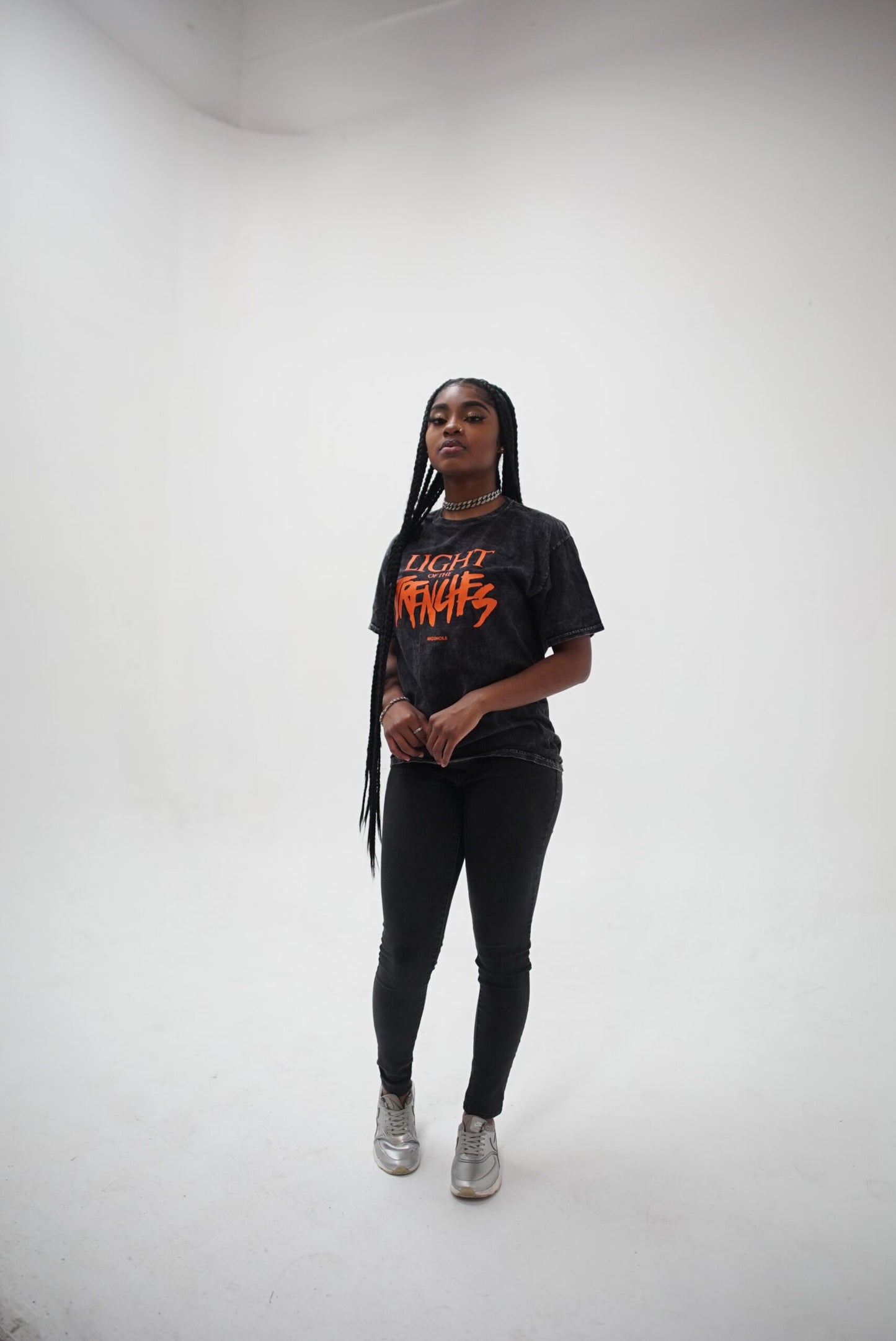 LIGHT OF THE TRENCHES TEE - DENIM ORANGE