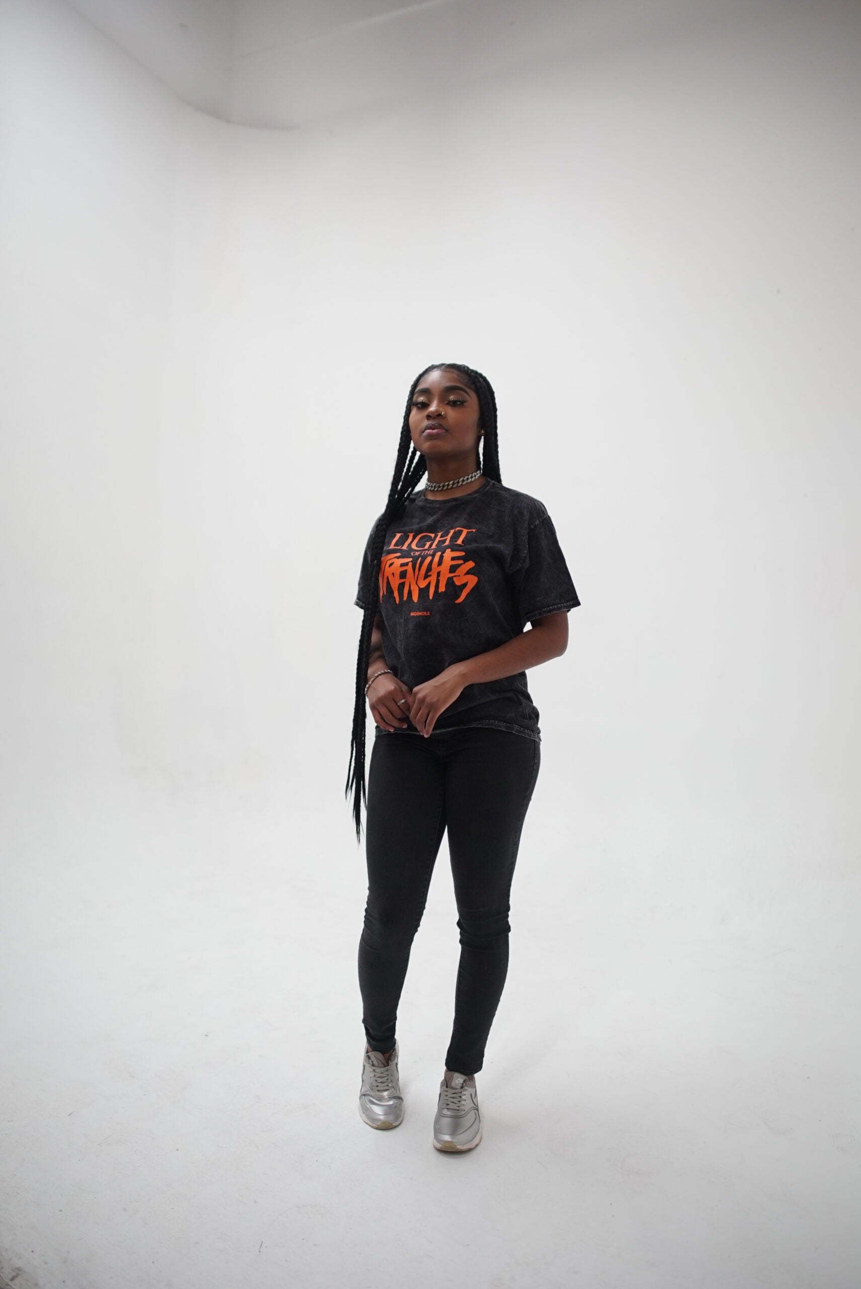 LIGHT OF THE TRENCHES TEE - DENIM ORANGE